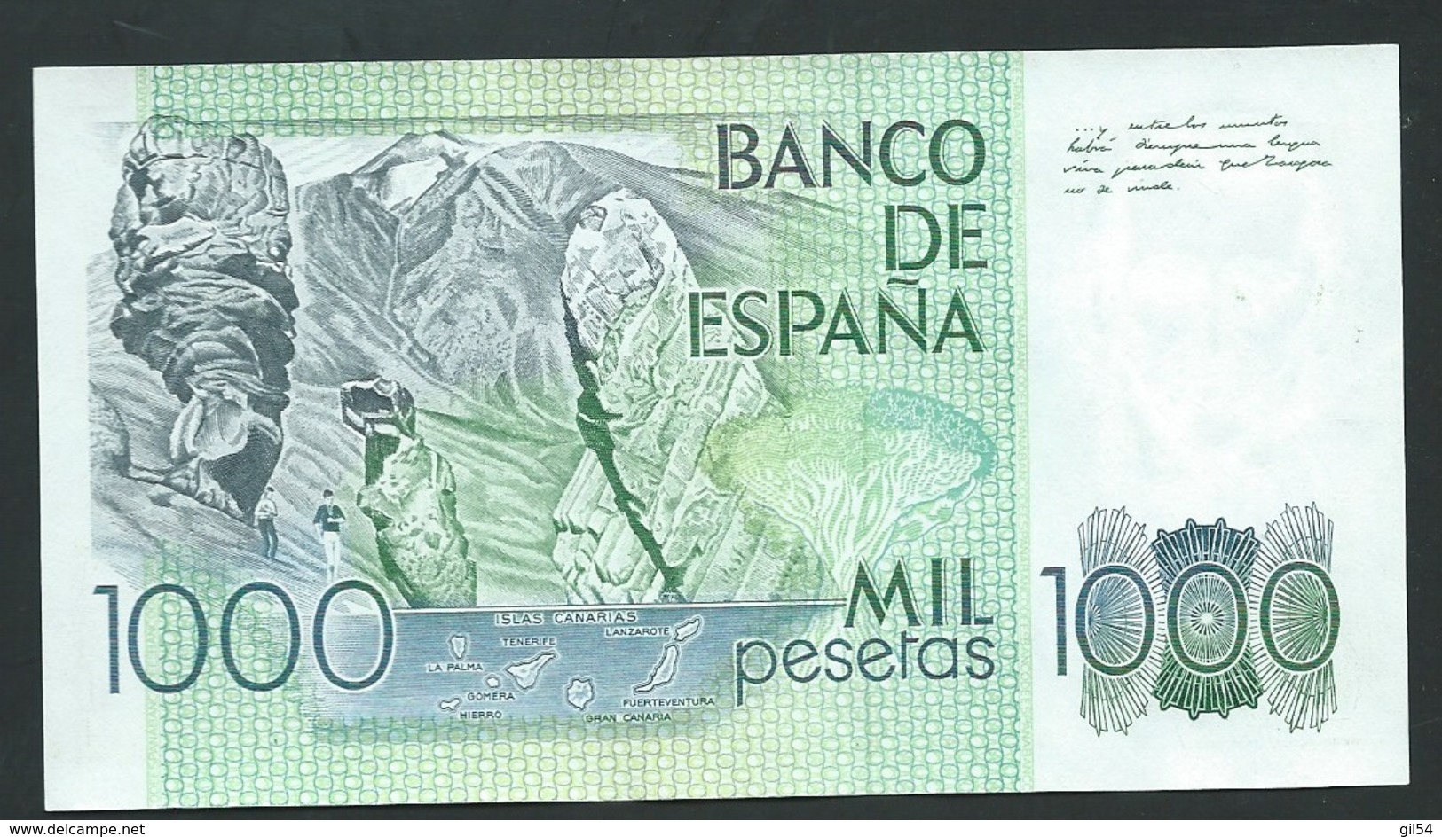 Espagne - Billet De 1000 Pesetas - 23 Octobre 1979 - Benito Perez Galdos ( 9f8518009 )   - Laura4201 - [ 4] 1975-… : Juan Carlos I