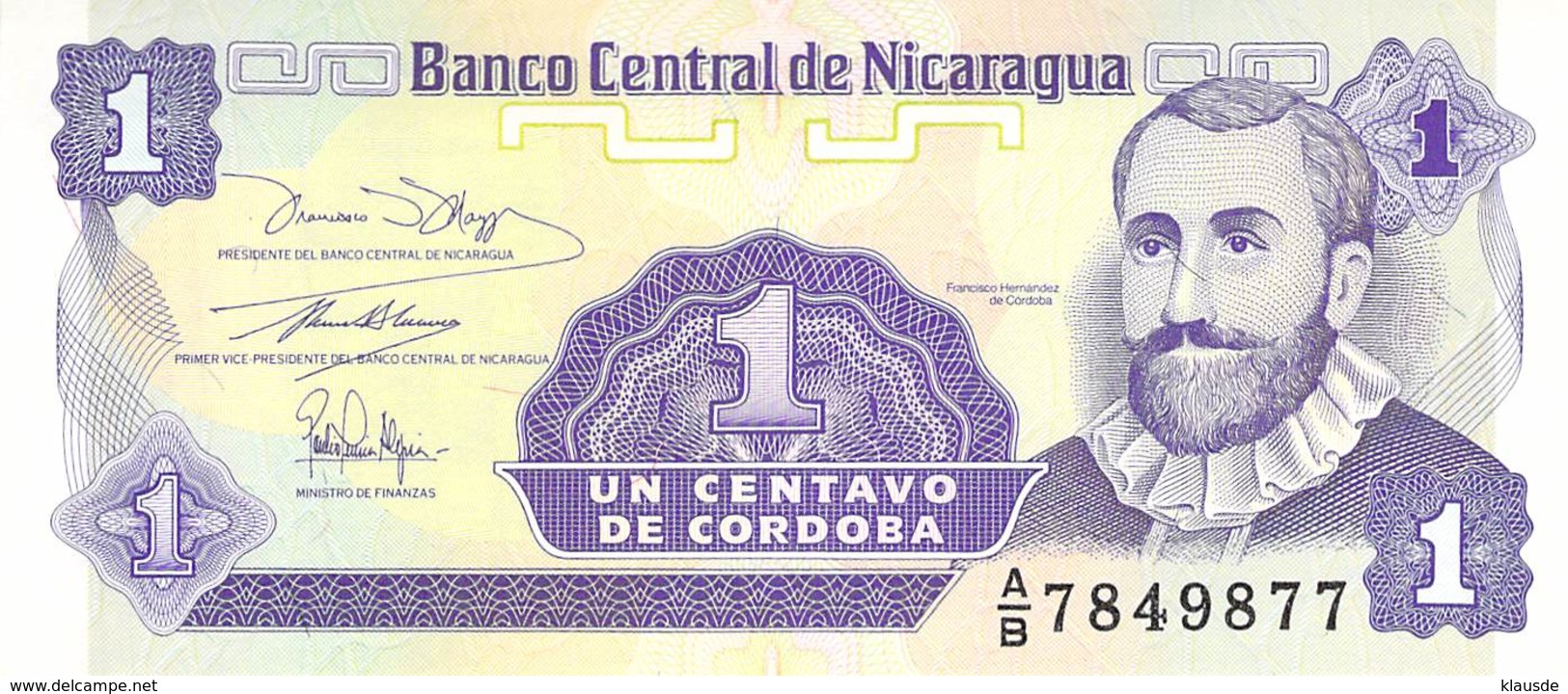 Un Centavo  Banknote Nicaragua - Nicaragua