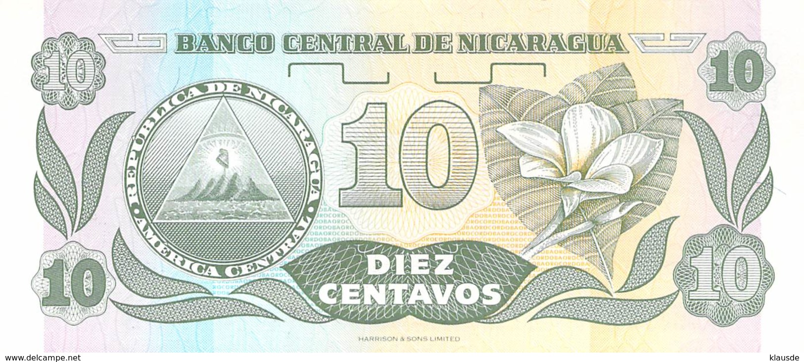 Diez Centavo  Banknote Nicaragua - Nicaragua