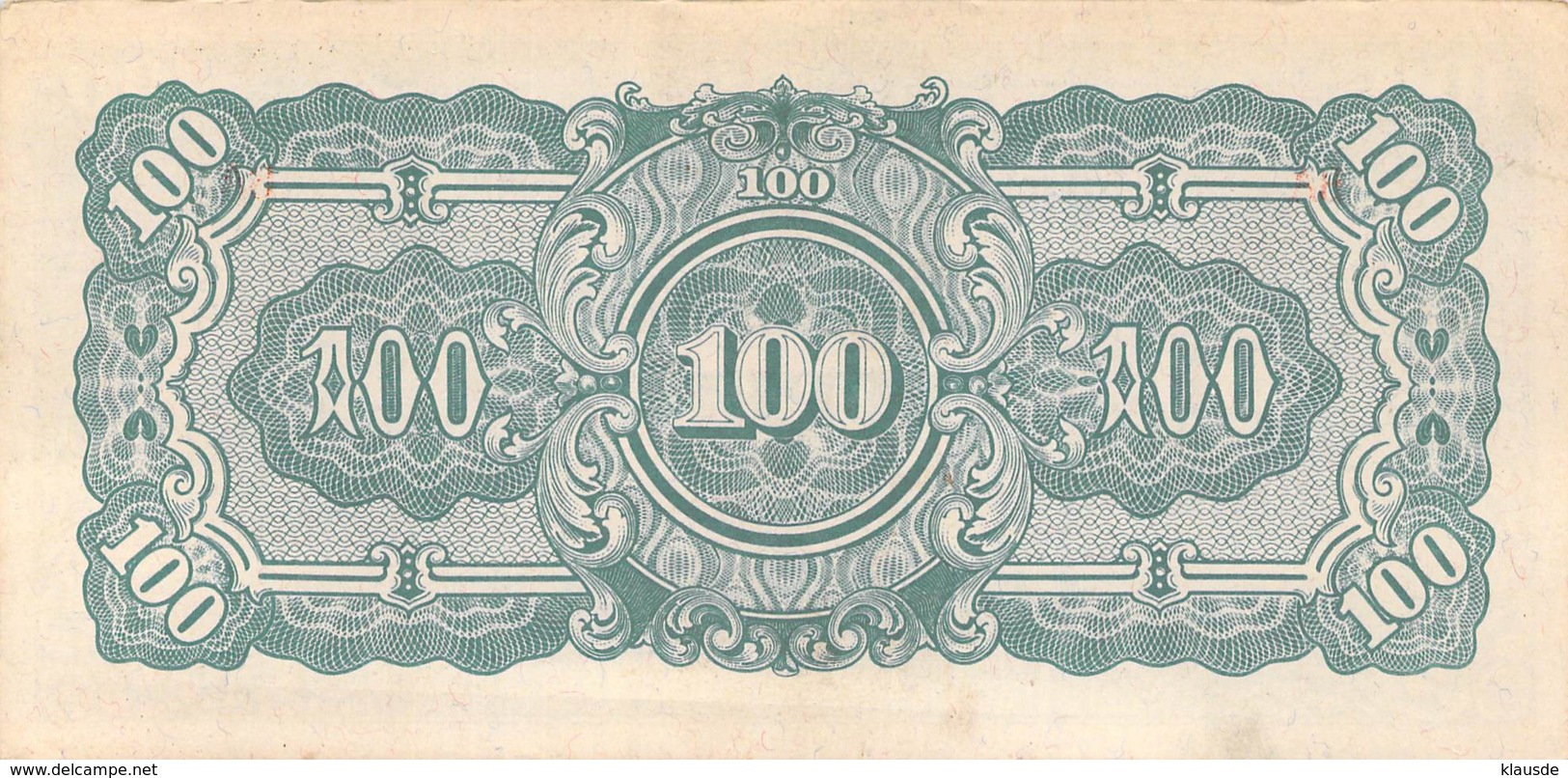 100 Rupes Banknote Japanese Gouverment - Japon