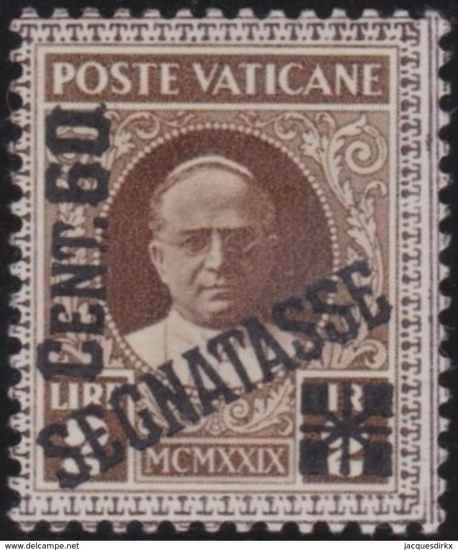 Vatican     .     Yvert  .     Taxe  5     .     *    .          Ongebruikt   .     /   .    Mint-hinged - Strafport