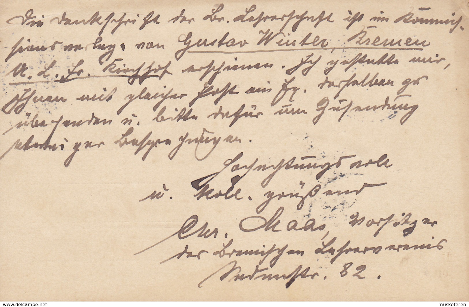 Bayern Uprated Postal Stationery Ganzsache Entier 2 Pf. (04) Antwort Response Answer BREMEN 1905 MÜNCHEN (2 Scans) - Autres & Non Classés