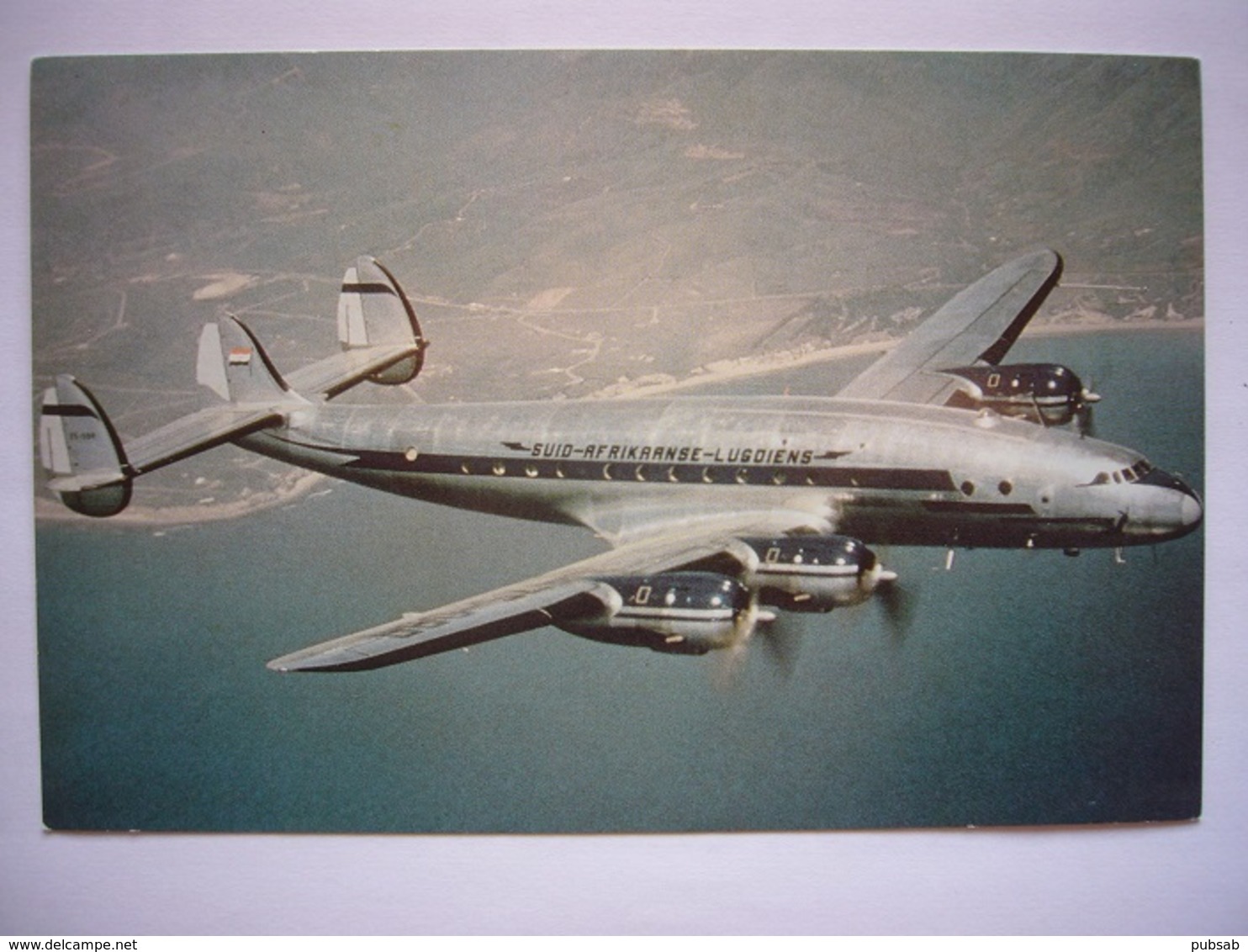 Avion / Airplane / S.A.A. - South African Airways / Super Constellation / Size: 12,5X19cm - 1946-....: Era Moderna