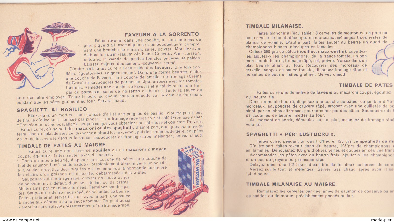 Lustucru- 47 Manières De Préparer Les Pâtes Du Pèr'Lustucru - Advertising