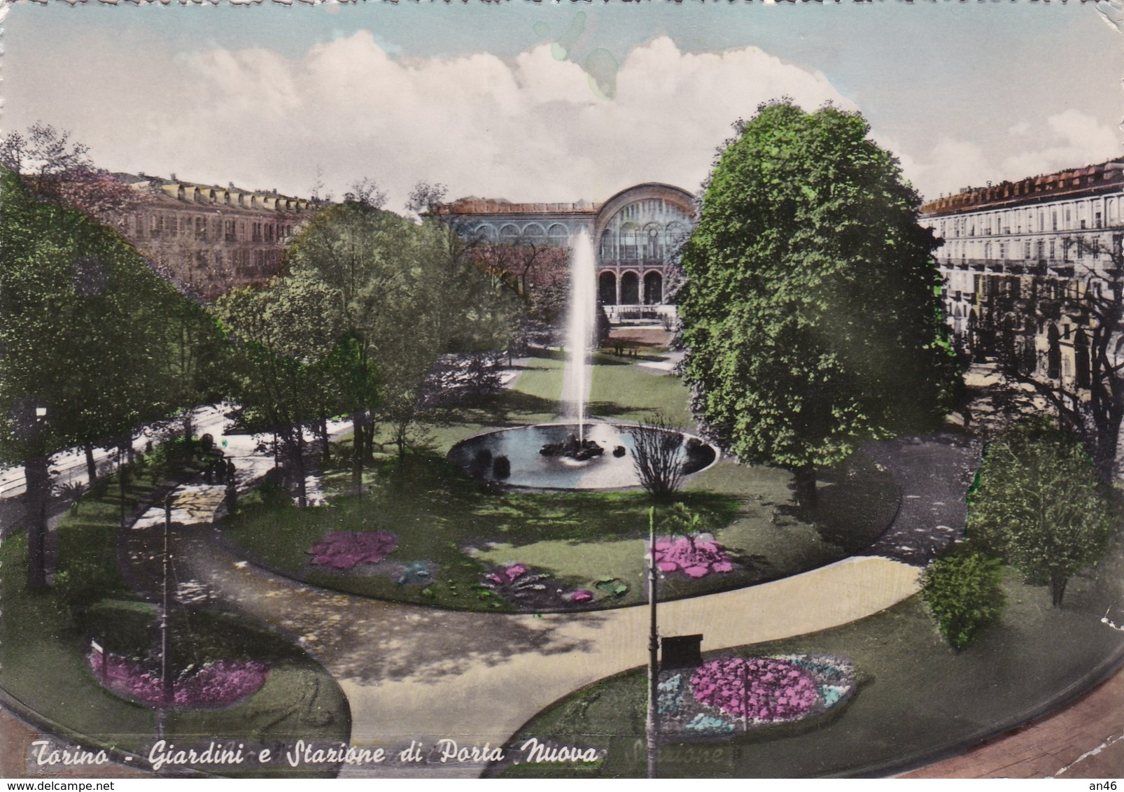 TORINO GIARDINI E STAZIONE PORTA NUOVA VG   AUTENTICA 100% - Stazione Porta Nuova