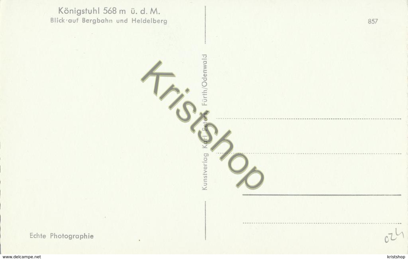 Königstuhl - Blick Auf Bergbahn Und Heidelbrg [AA37 0.824 - Otros & Sin Clasificación