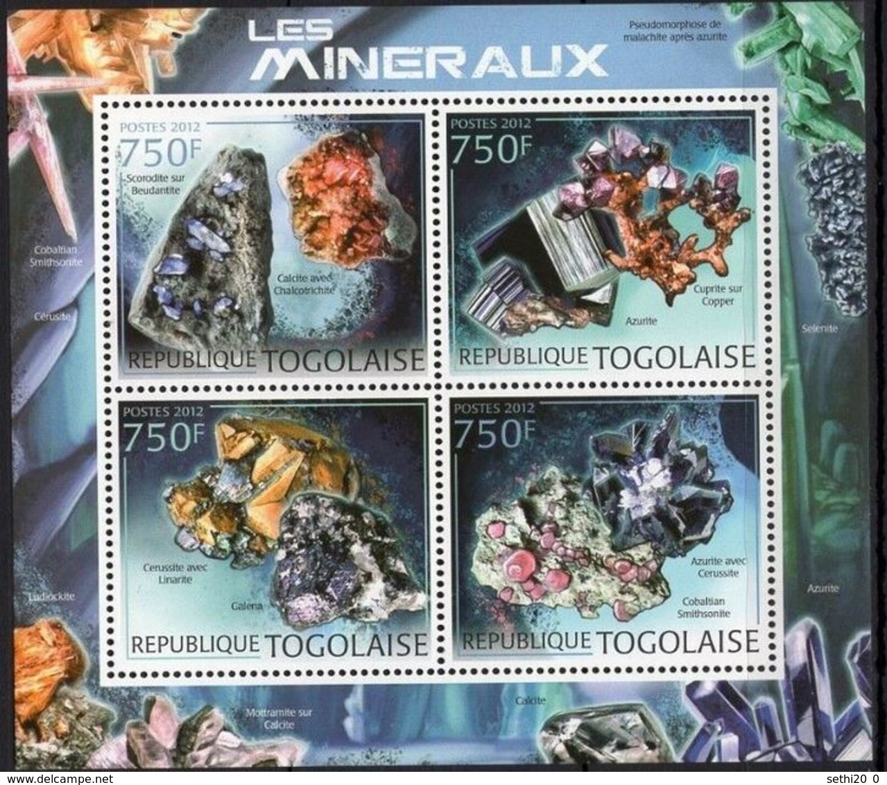 Togo 2012 Minerals Minéraux   MNH - Minéraux