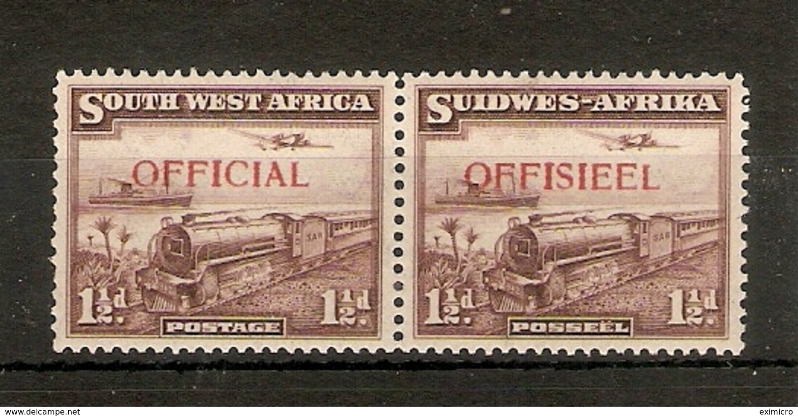 SOUTH WEST AFRICA 1938 1½d OFFICIAL SG O17 LIGHTLY MOUNTED MINT Cat £32 - South West Africa (1923-1990)