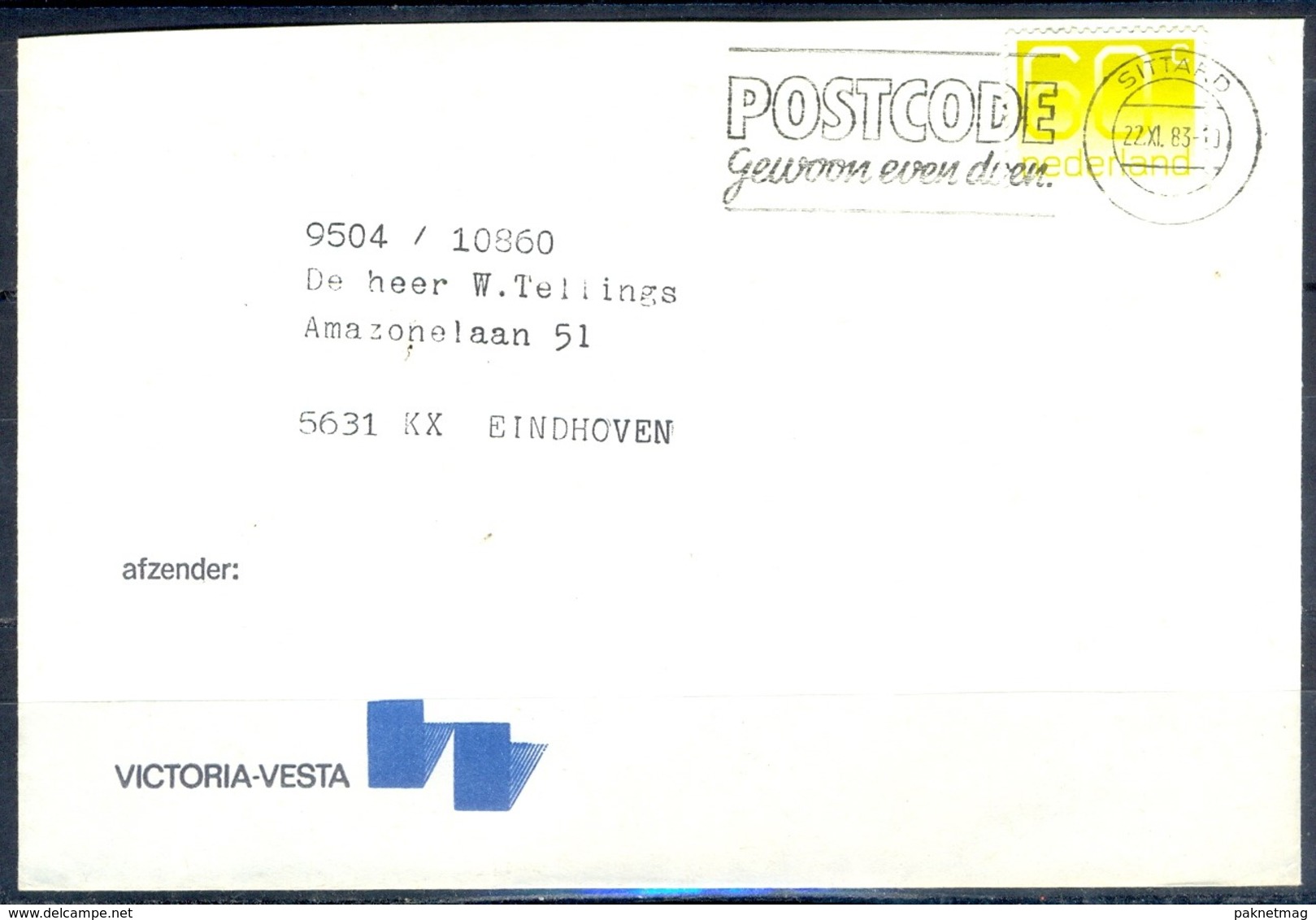 K238- Postal Used Cover. Post From Nederland. Netherlands. - Postal History