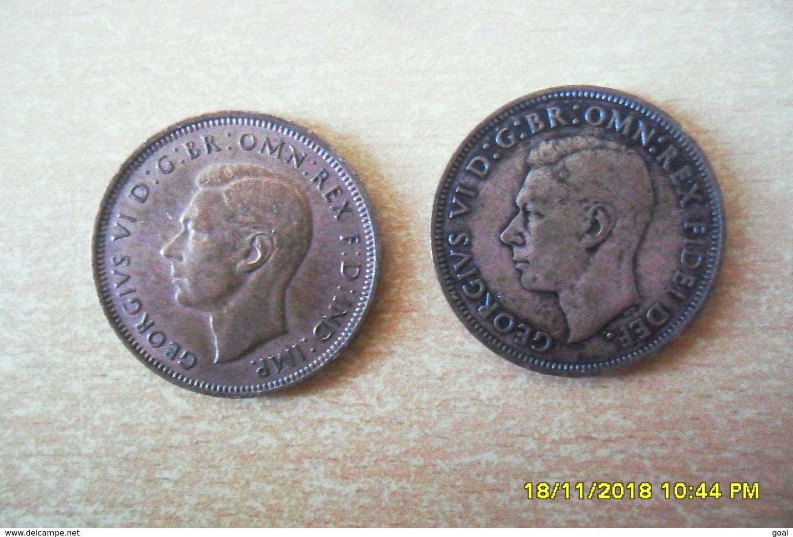 2 Monnaies D'Angleterre/Half Penny 1944 Et 1950 En TTB+ - Altri & Non Classificati