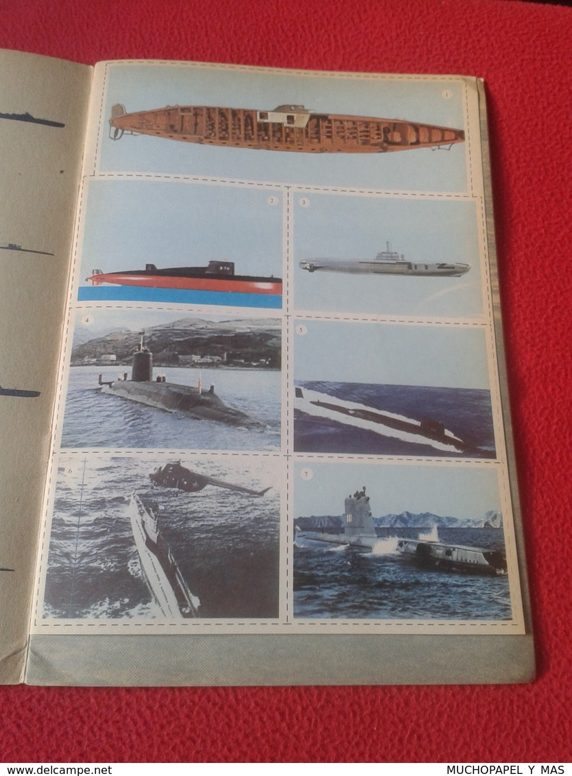 SPAIN ANTIGUO ALBUM DE 31 CROMOS CROMO OLD COLLECTIBLE CARD CARDS SUBMARINO SUBMARINE SOUS-MARIN SUBMARINES 1980 VER FOT - Otros & Sin Clasificación