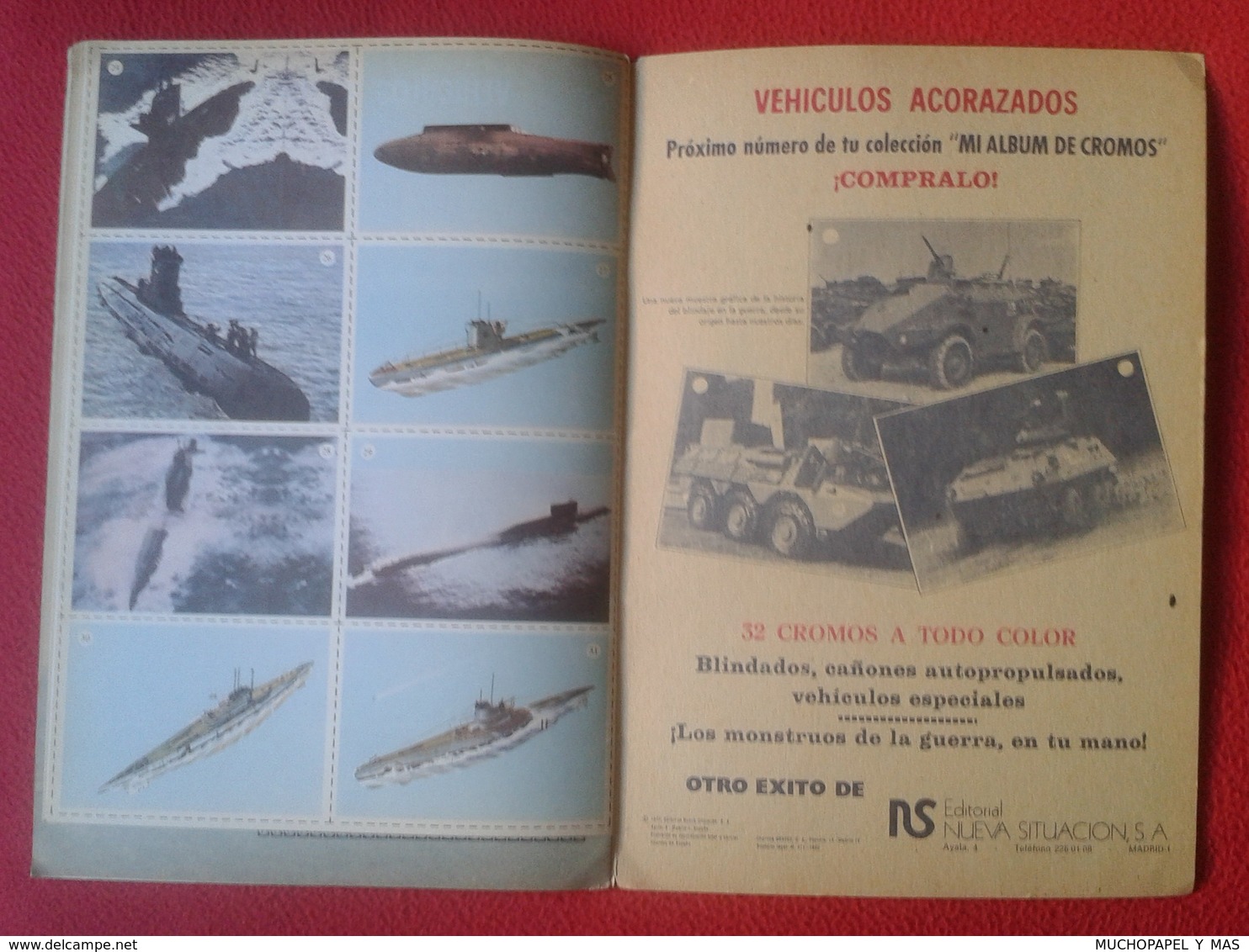 SPAIN ANTIGUO ALBUM DE 31 CROMOS CROMO OLD COLLECTIBLE CARD CARDS SUBMARINO SUBMARINE SOUS-MARIN SUBMARINES 1980 VER FOT