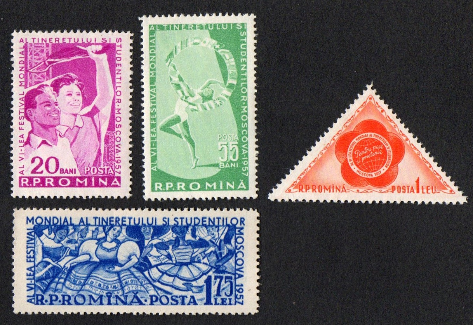 Romania.  1957 The 6th Youth Festival, Moscow. MNH - Unused Stamps