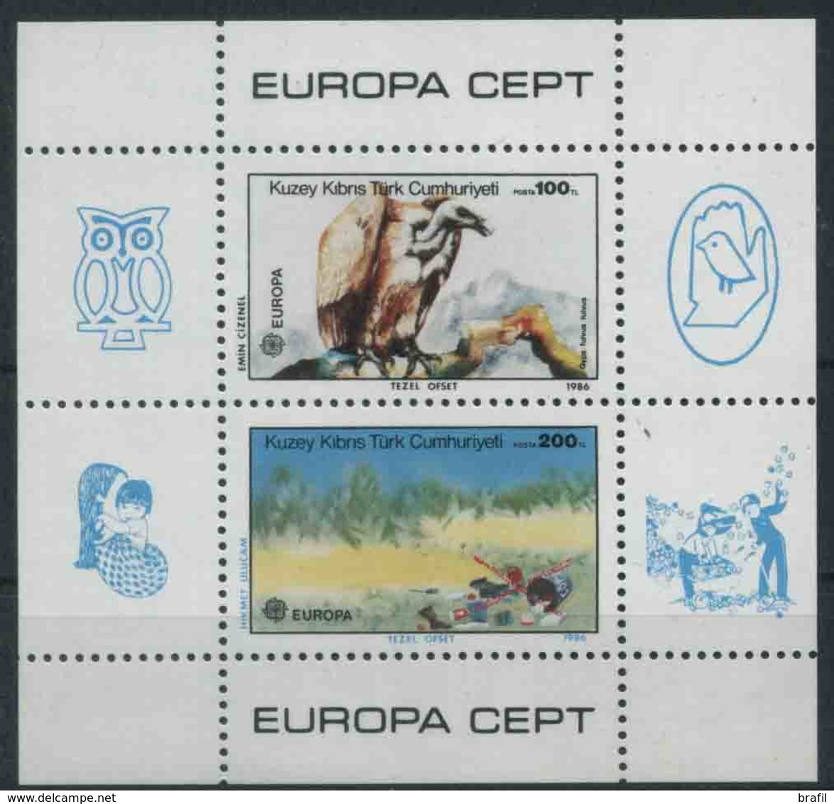 1986 Cipro Del Nord, Europa, Serie Completa Nuova (**) - Nuovi