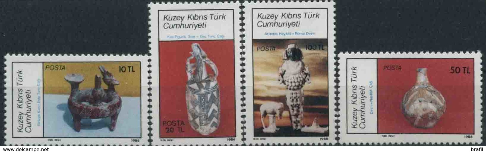 1986 Cipro Del Nord, Archeologia, Serie Completa Nuova (**) - Nuovi