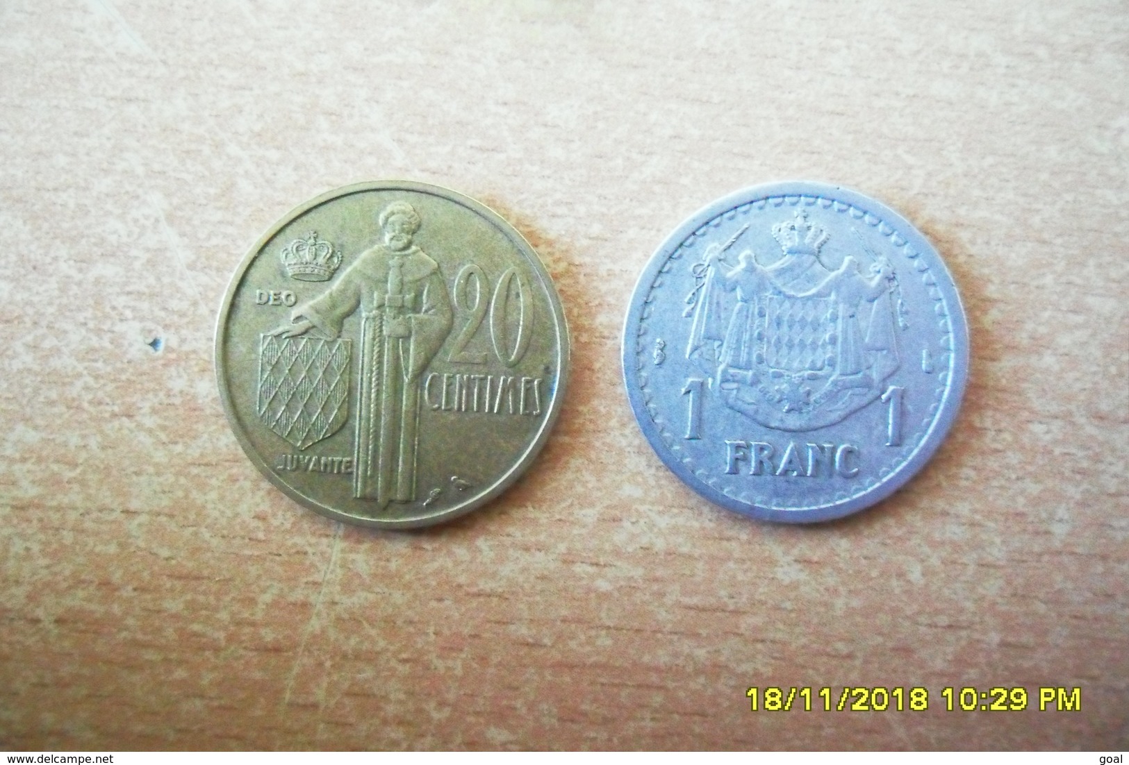 20 Centimes 1962 Et 1 Franc Sans Date De Monaco En TTB+ - 1949-1956 Anciens Francs