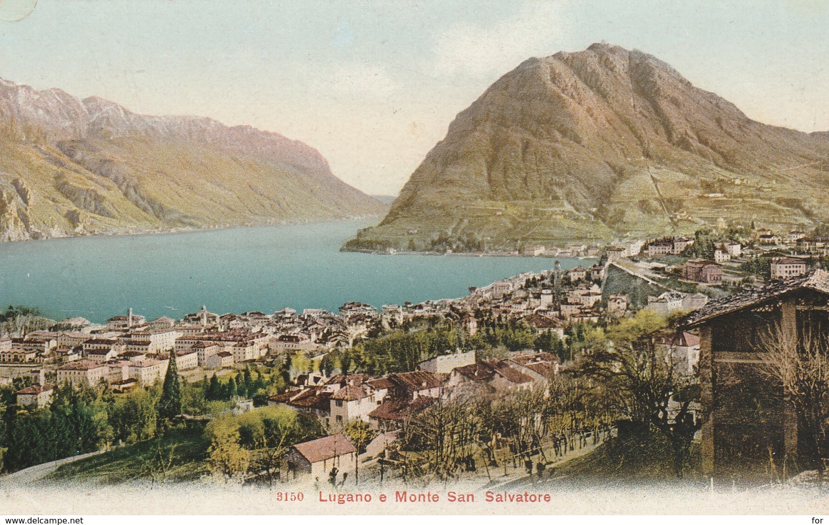 Suisse : LUGANO : E Monte San Salvatore ( Colorisée ) - Lugano