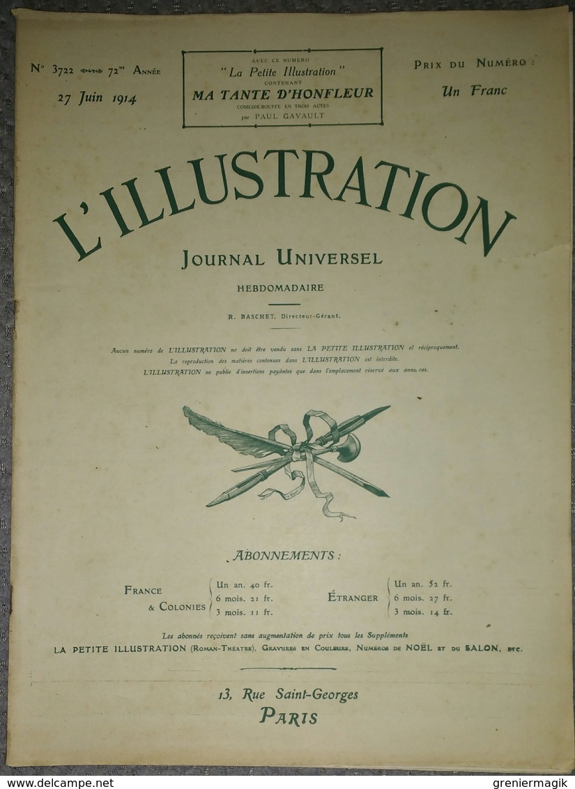 L'Illustration 3722 27 Juin 1914 Albanie Durrazo/Révolution En Italie/Métropolitain Et égouts/Armène Ohanian/Moën - L'Illustration