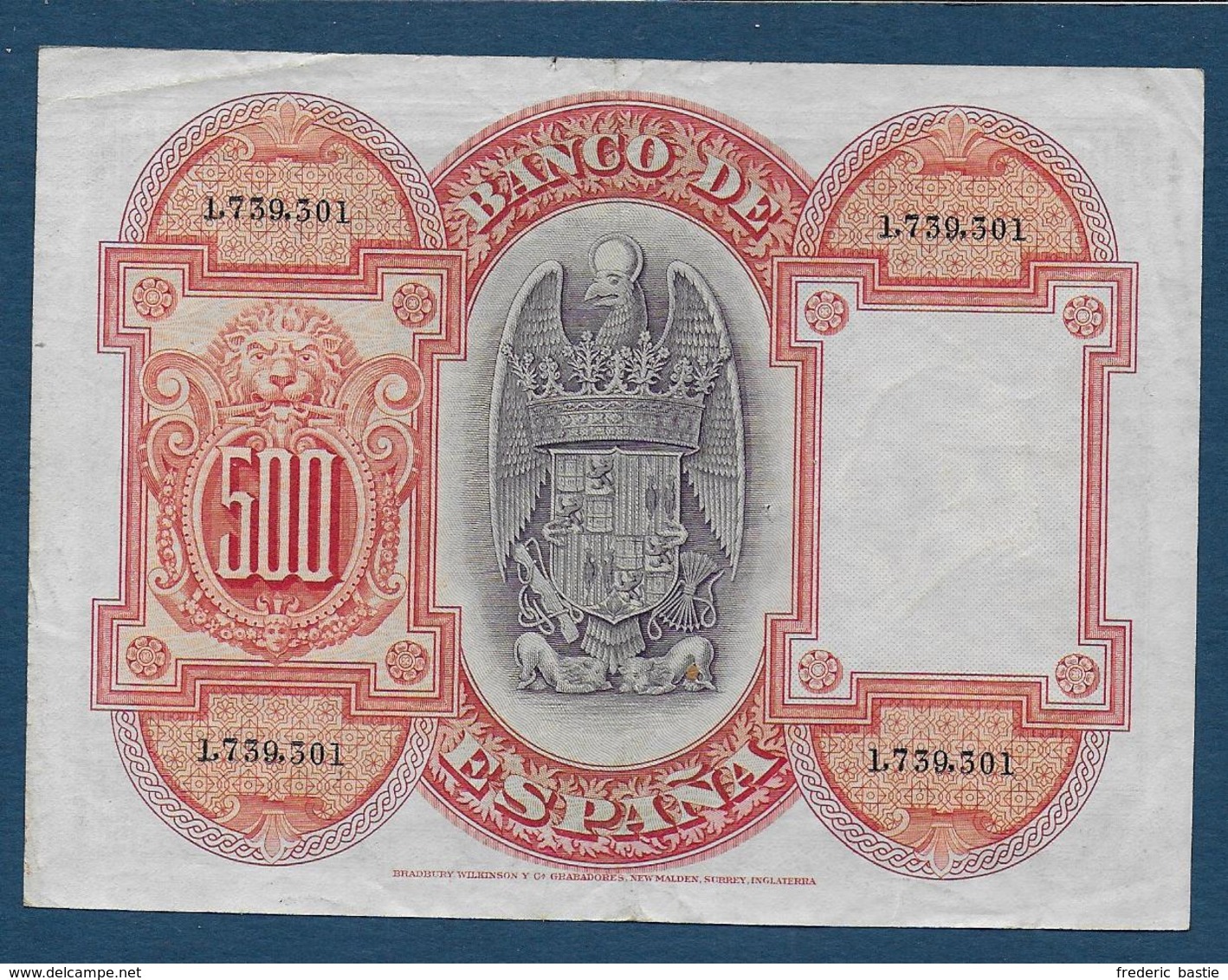 Espagne - Billet  500 Pesetas  1927 - 500 Pesetas