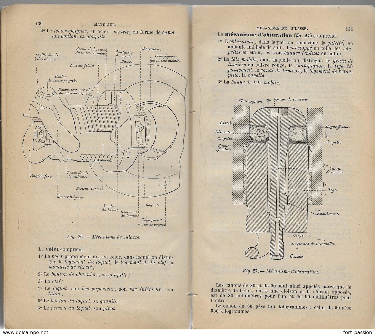 Règlement Sur Le Service Des Canons De 80 Et 90 éditions 1894 - Documents
