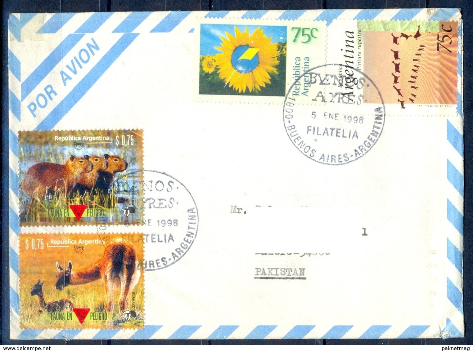 K310- Postal Used Cover. Posted From Argentina To Pakistan. - Other & Unclassified