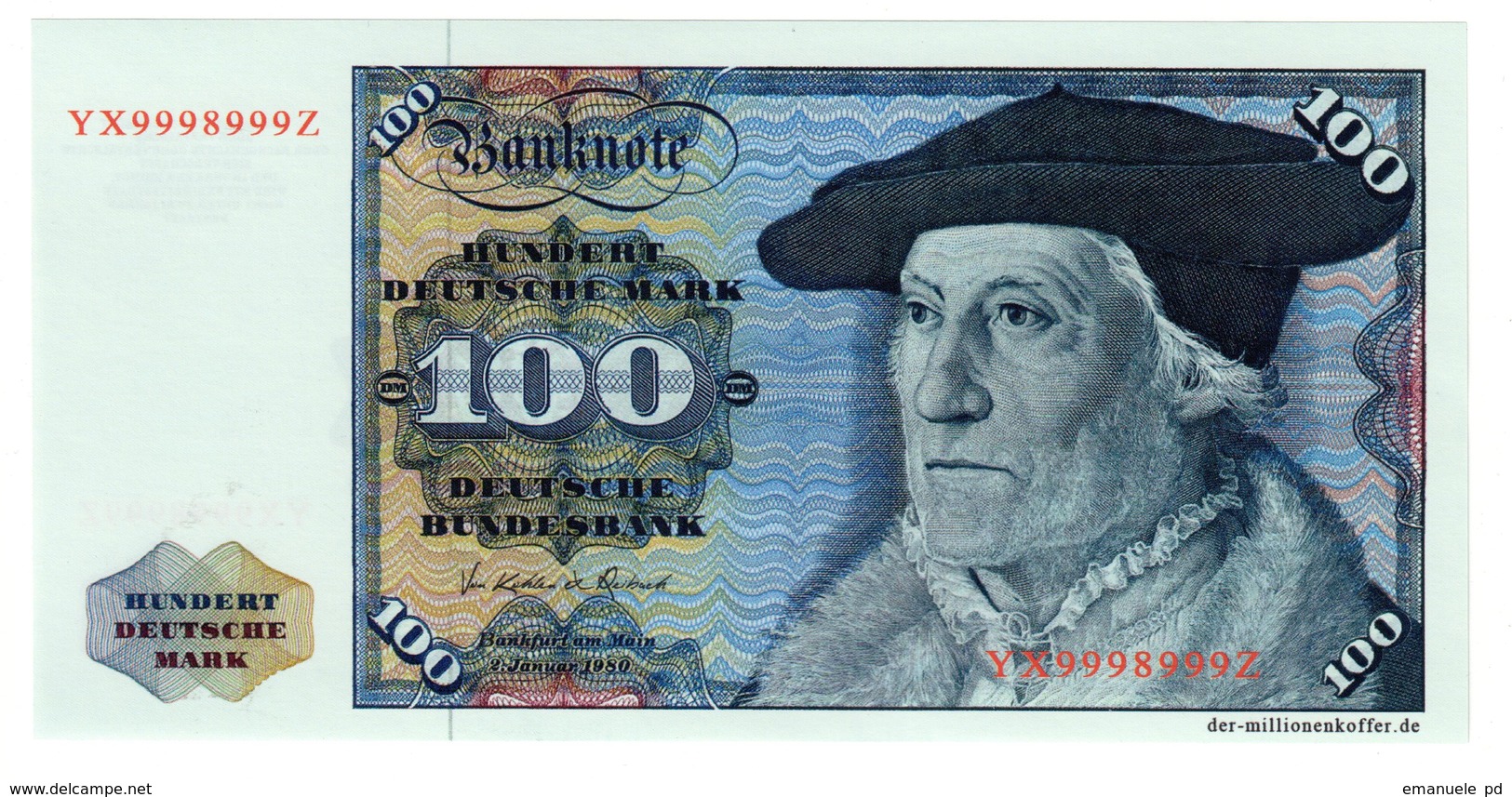 Germany REPRODUCTION 100 Mark 1980 - Other & Unclassified