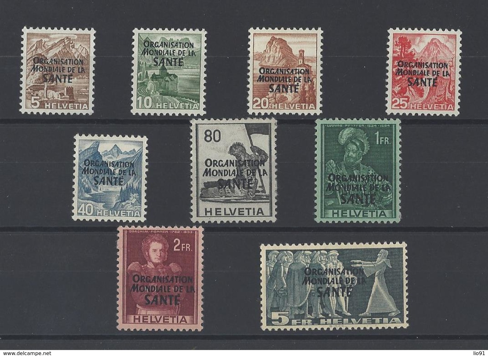 SUISSE. YT Timbres De Service  N° 270/278  Neuf *  1948 - Service