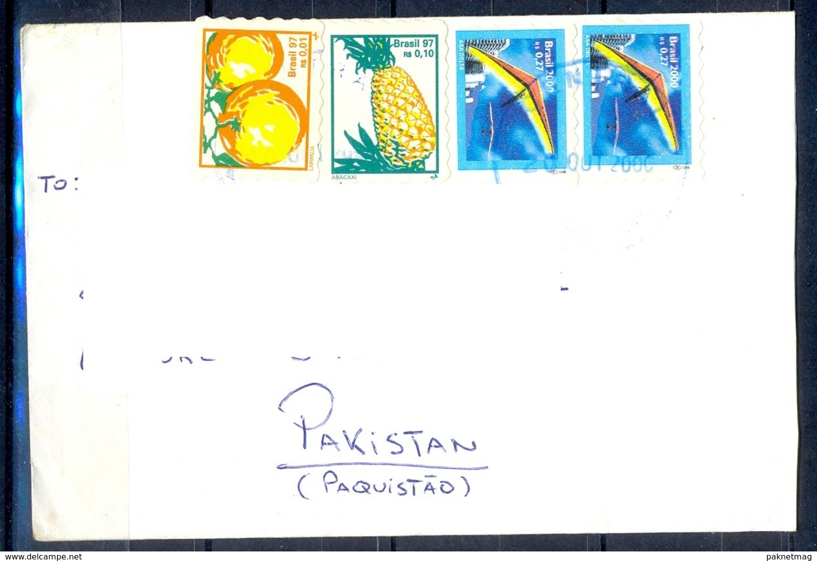 K320- Postal Used Cover. Posted From Brasil Brazil To Pakistan. - Other & Unclassified