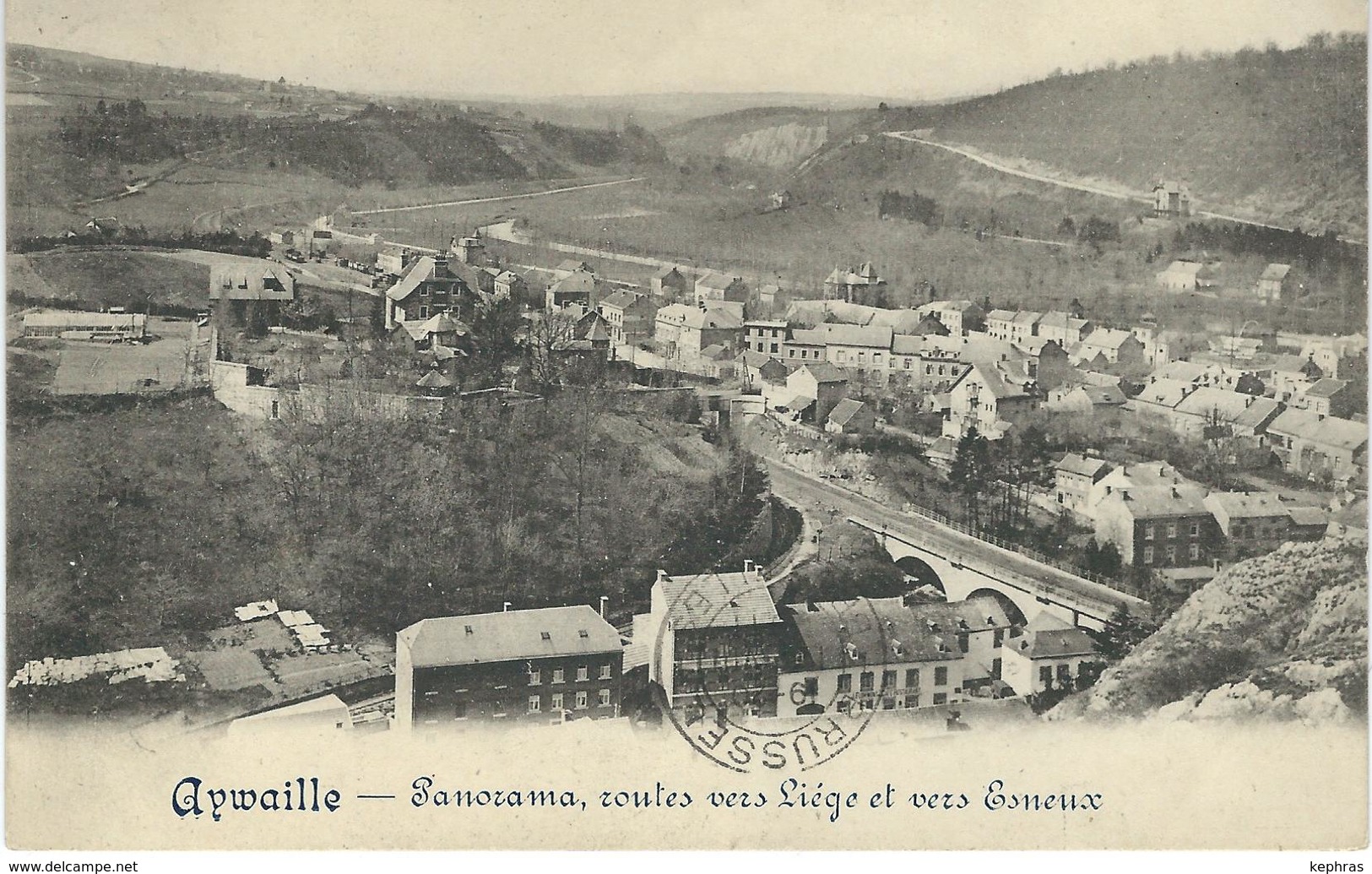 AYWAILLE : Panorama Routes Vers Liège Et Vers Esneux - RARE CPA - Aywaille