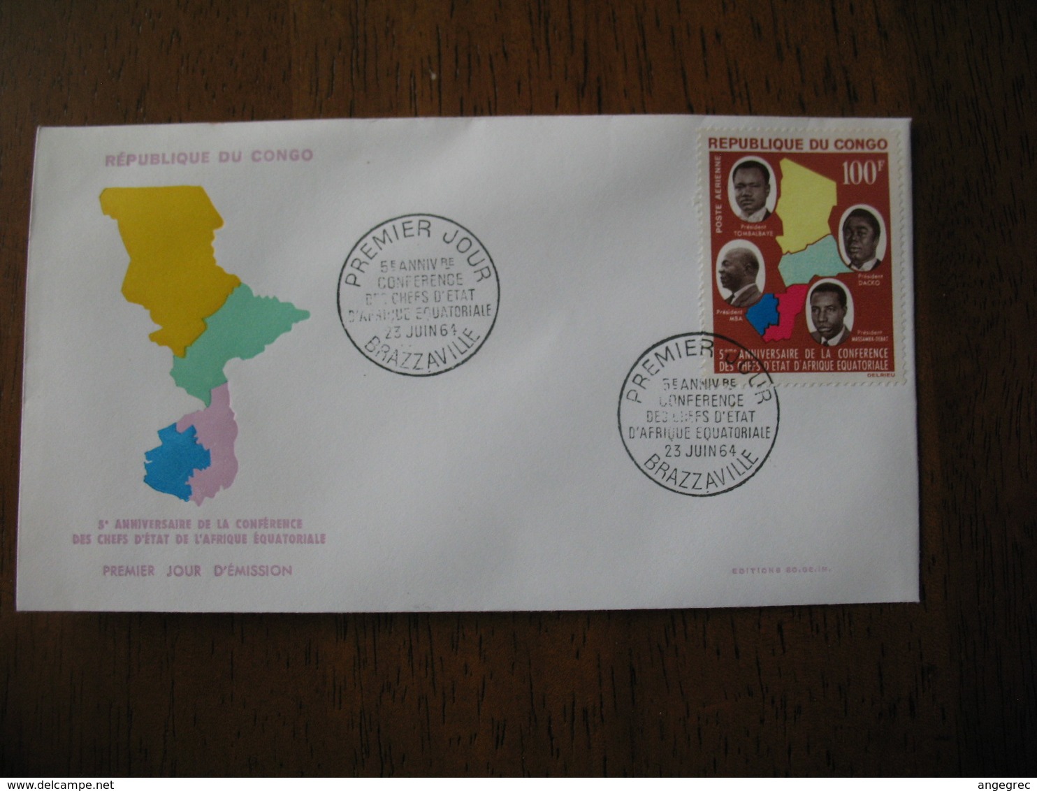 FDC  Enveloppe   République Du Congo    1964  Brazzaville - FDC