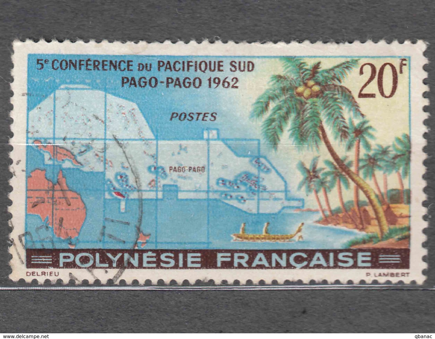 French Polynesia Polinesie 1962 Mi#22 Yvert#17 Used - Gebruikt