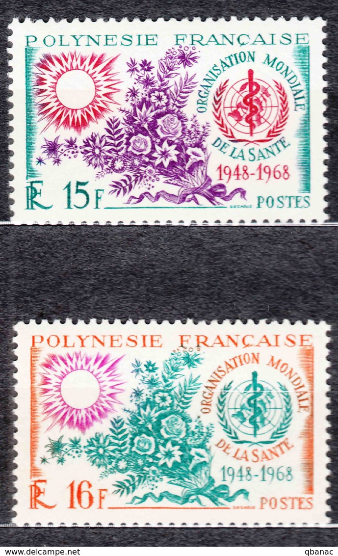 French Polynesia Polinesie 1968 Mi#84-85 Mint Never Hinged - Unused Stamps