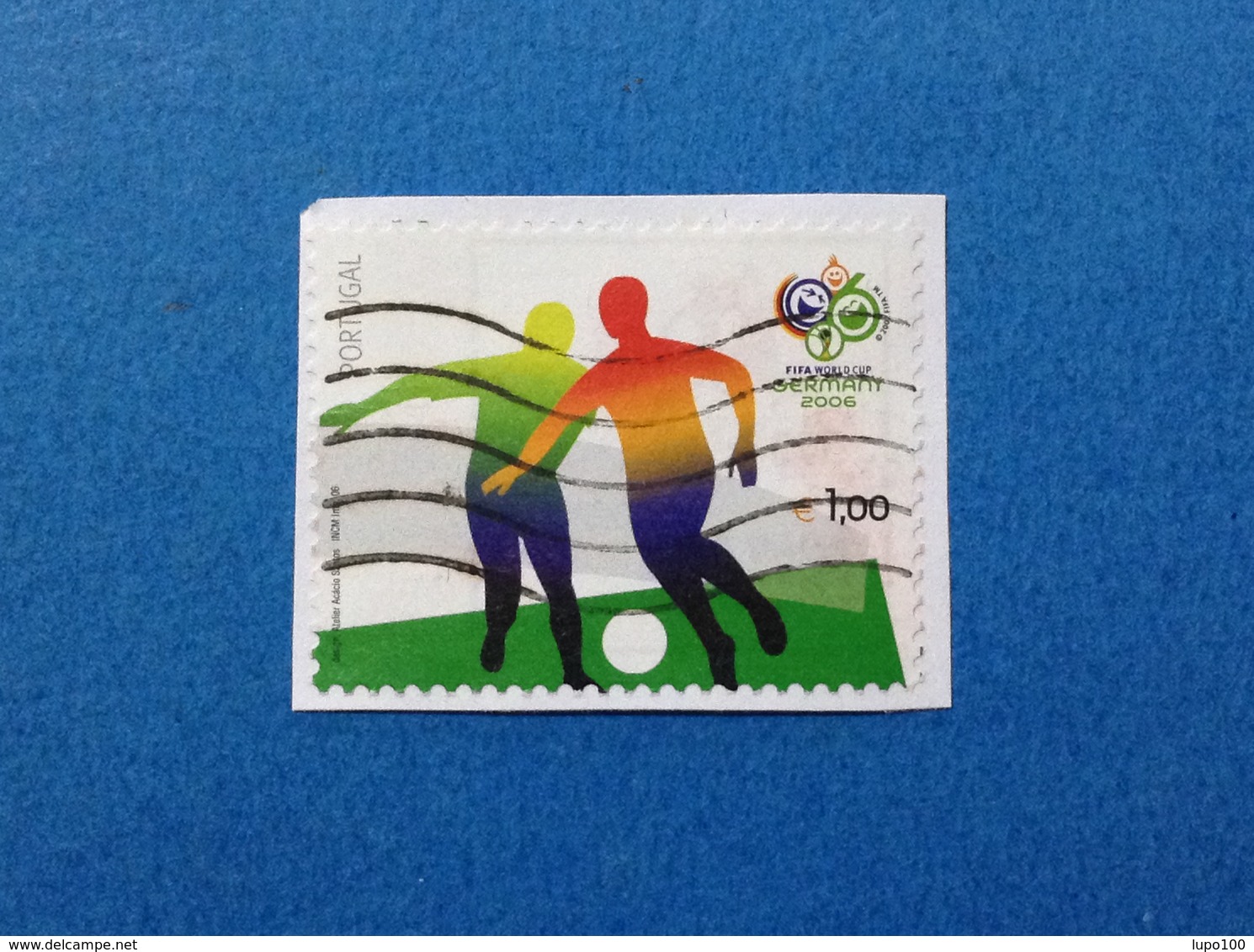 2006 PORTOGALLO PORTUGAL FRANCOBOLLO USATO STAMP USED - MONDIALI CALCIO GERMANY € 1,00 - Gebraucht