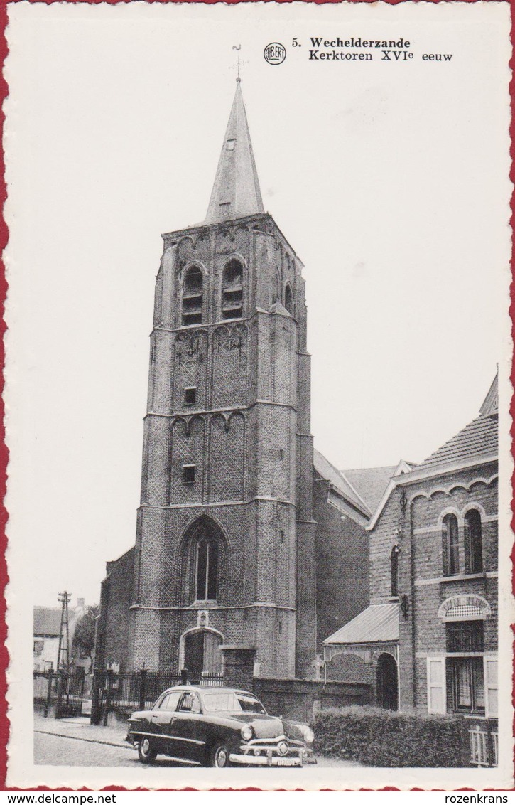 Wechelderzande Lille Kerk Kerktoren Voiture Oldtimer Car Auto Gekarteld Kempen (In Zeer Goede Staat) - Lille