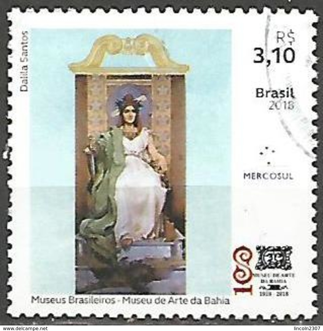 LSJP BRAZIL (2) THE MUSEUM OF ARTS YES BAHIA MERCOSUL 2018 - Used Stamps