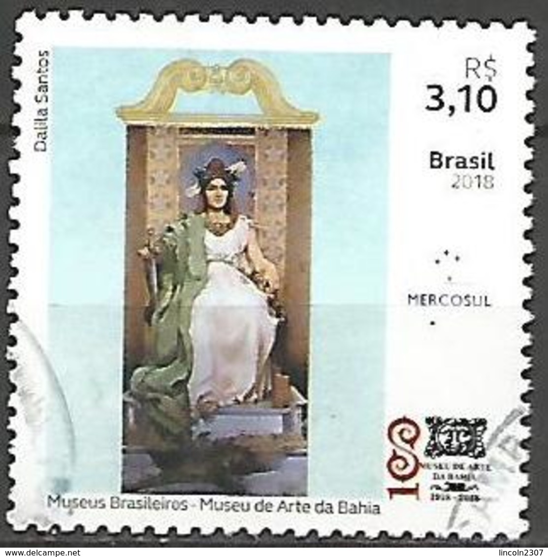 LSJP BRAZIL (5) THE MUSEUM OF ARTS YES BAHIA MERCOSUL 2018 - Used Stamps