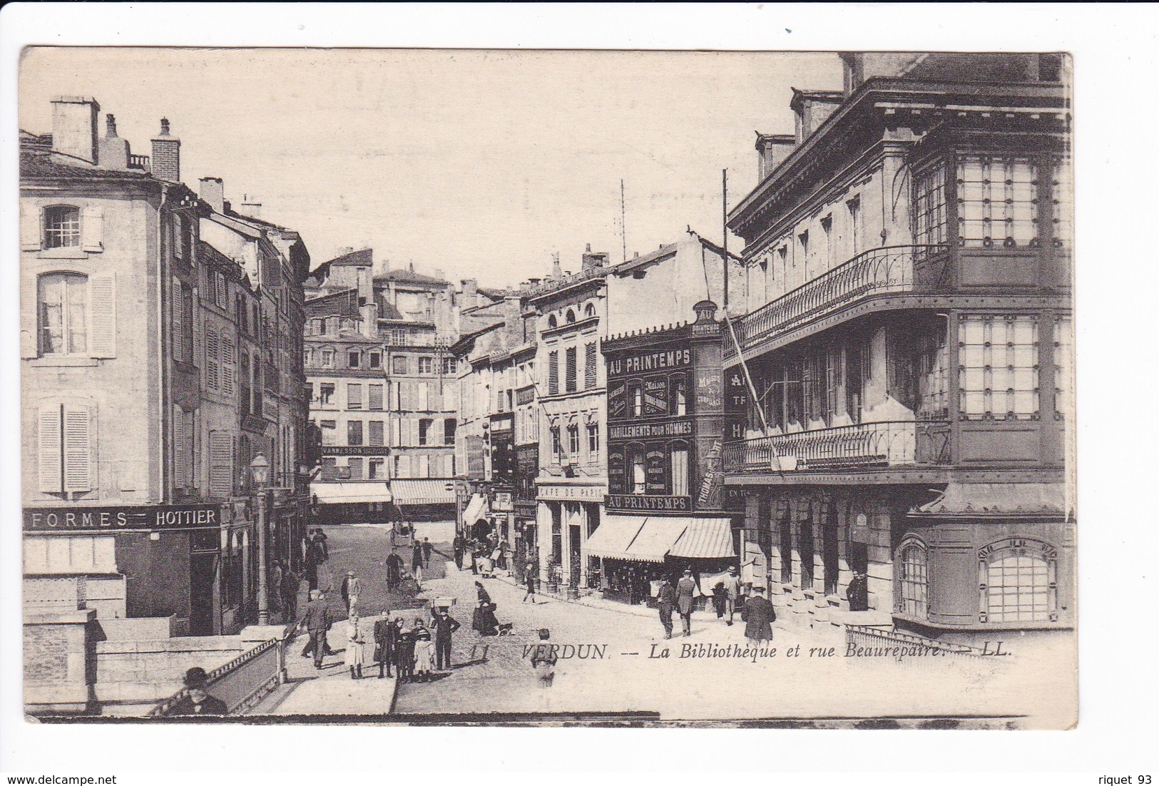 11 - VERDUN - La Bibliotèque Et Rue Beaurepaire - LL - Verdun