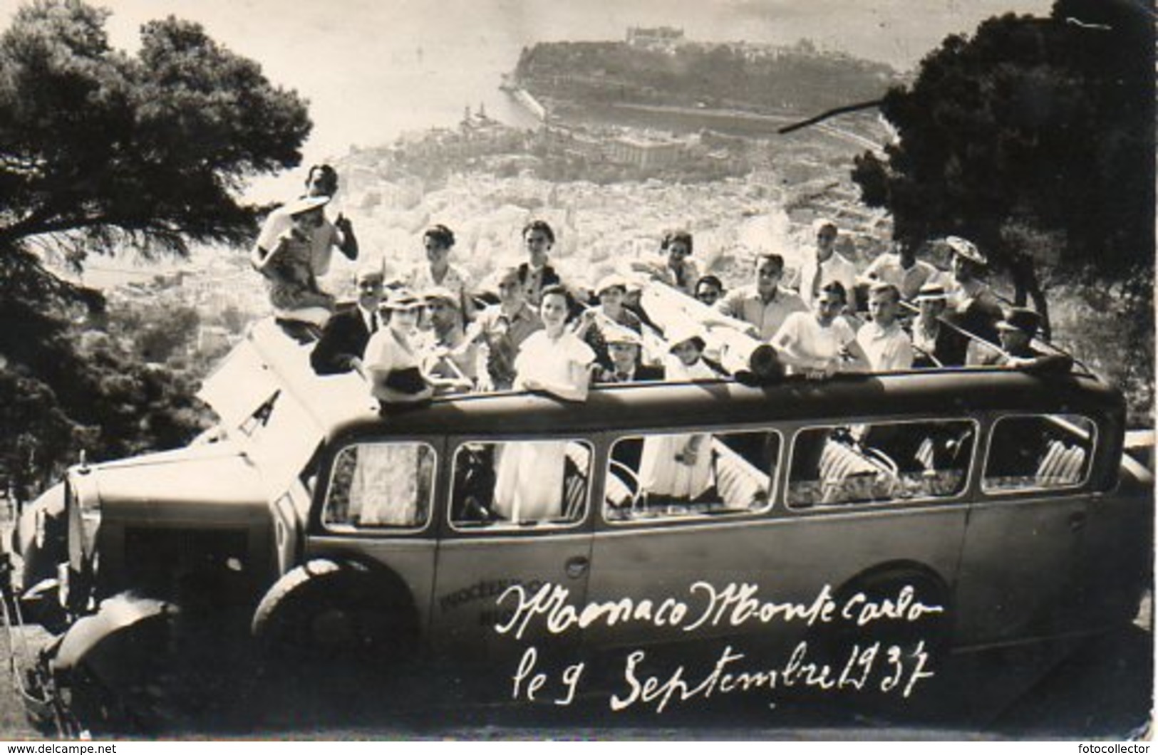 Monaco : Autocar D'excursion Le 9 Septembre 1937 - Persone Anonimi