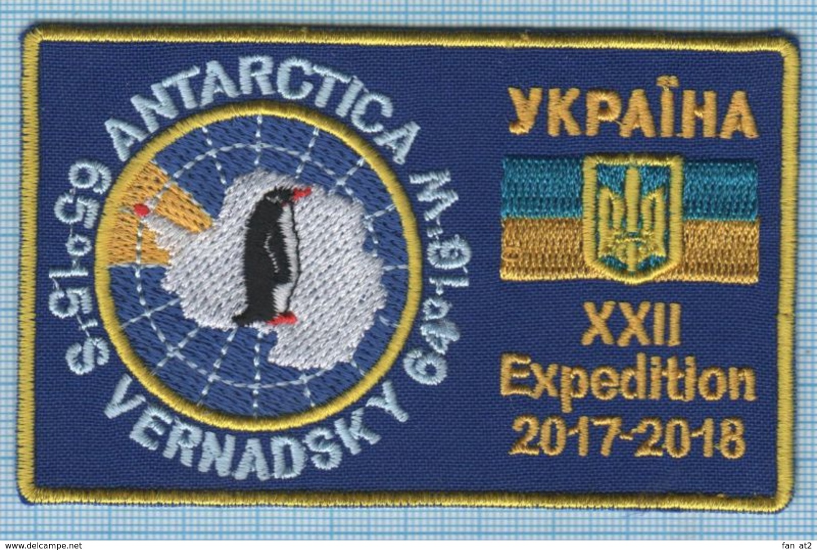 UKRAINE / Patch, Abzeichen, Parche, Ecusson / ANTARCTICA / XXII Expedition 2017-2018 Vernadsky Station Fauna Penguin - Patches