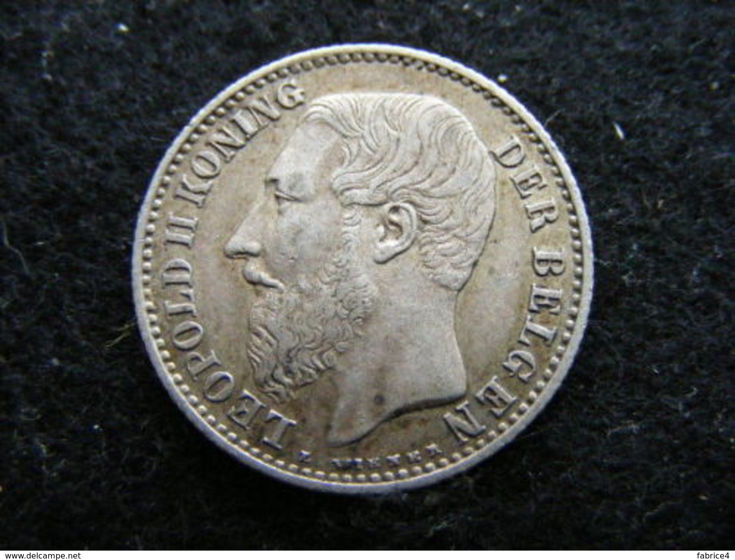 1 Frank 1887 , Léopold II, Argent (Vlaams) - 1 Franc