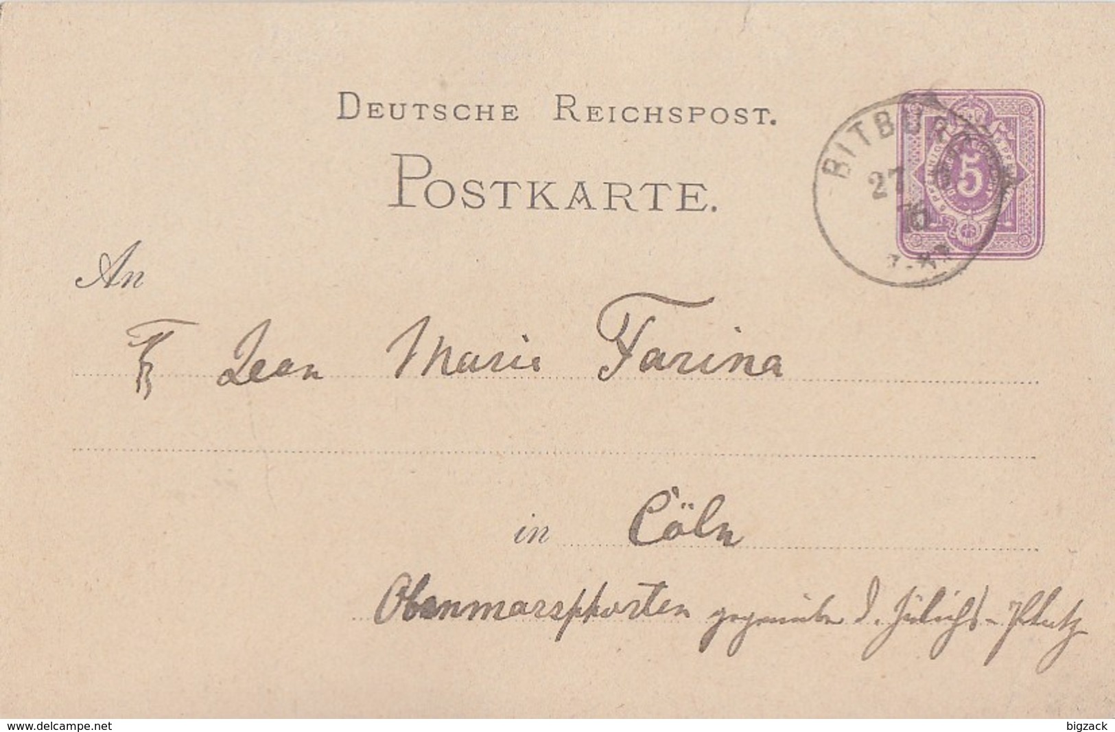 DR Ganzsache K1 Bitburg 27.6.76 - Briefe U. Dokumente