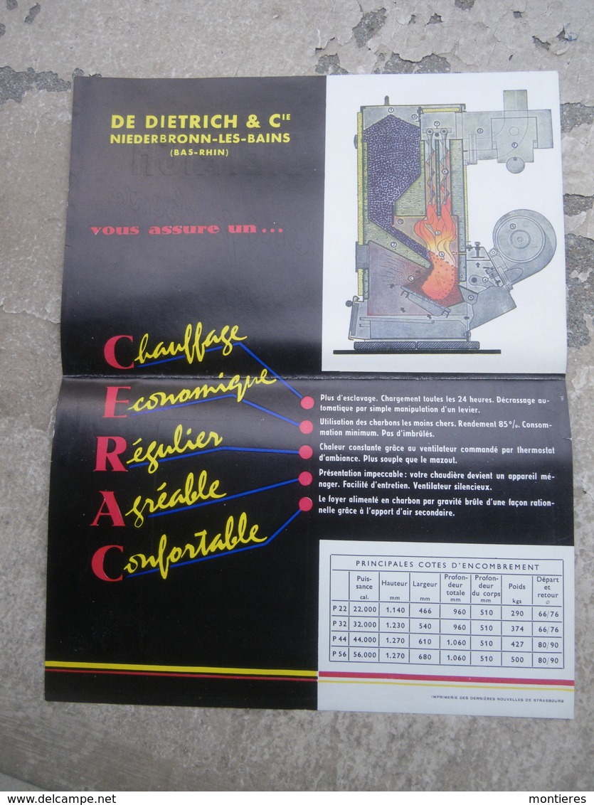 Prospectus DE DIETRICH Vous Présente Picolette - Niederbronn Les Bains (Bas-Rhin) - Chaudière Chauffage - Electricité & Gaz