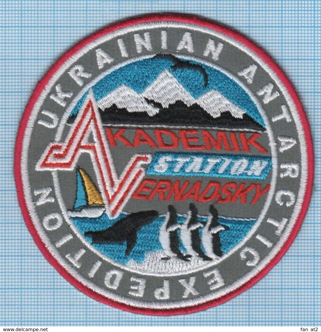 UKRAINE/ Patch / ANTARCTICA / Expedition / Vernadsky Station / Fauna / Penguin / Whale. - Patches