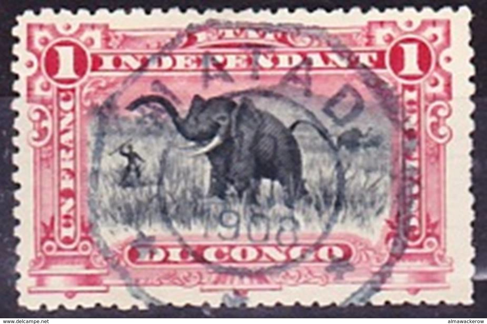 2019-0054 État Indépendant Du Congo 1901 Mi 30 Avec Excellente Oblitération "MATADI 10. JANV. 1908" O - Used Stamps