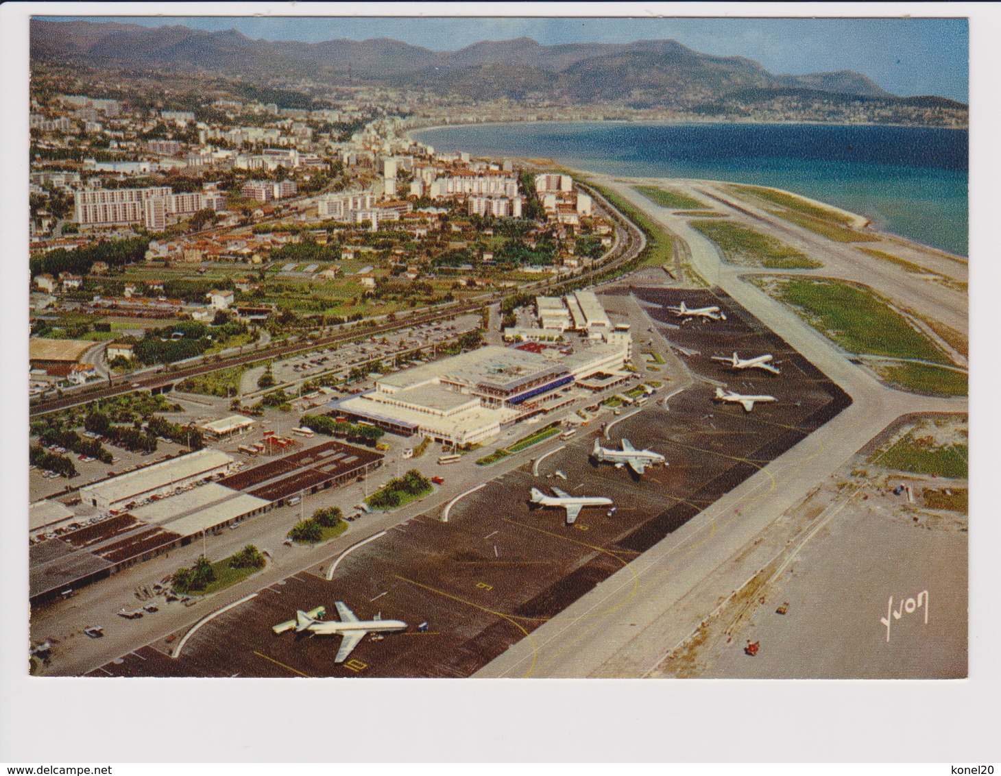 Vintage Rppc Air France Boeing 707 & Caravelle @ Nice Airport - 1919-1938: Between Wars