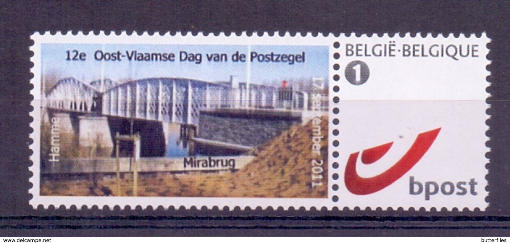 Belgie - 2011 - Duo Stamp - Hamme 2011 - 12e Oost-Vlaamse Dag Van De Postzegel - Mirabrug - Nuevos