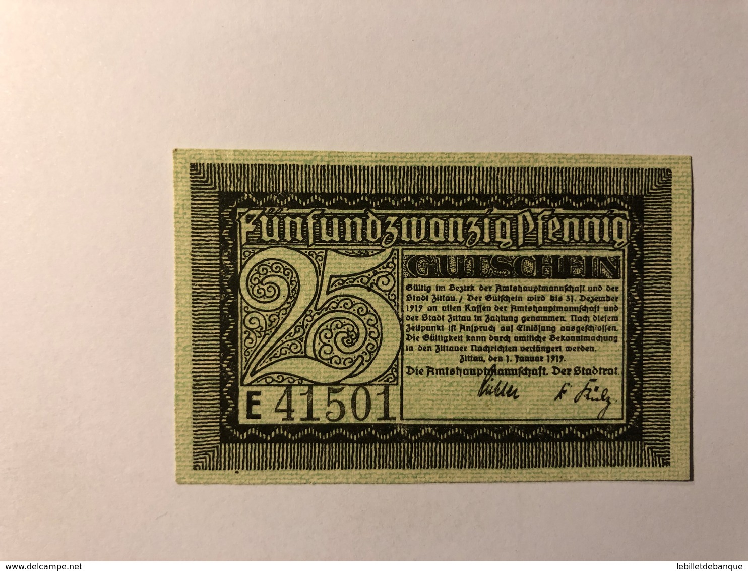 Allemagne Notgeld Zittau 25 Pfennig - Collections