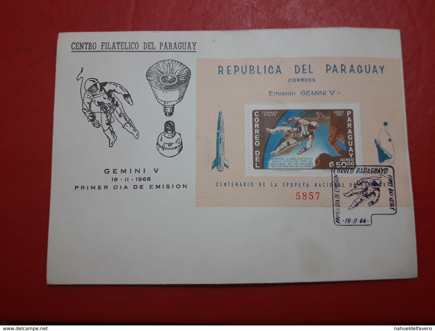 Le Paraguay FDC Gemini V - Paraguay