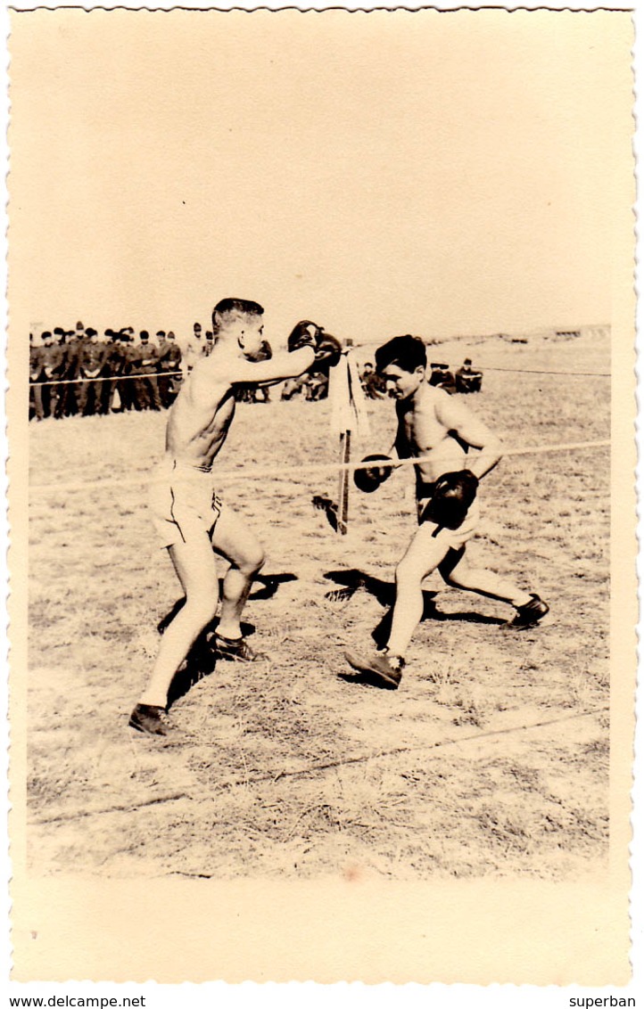 ROUMANIE / ROMANIA : BOXE / BOXING - 1943 : PIPERA - SERBAREA ANEF  - CARTE VRAIE PHOTO / REAL PHOTO - RRR (aa587) - Boxe