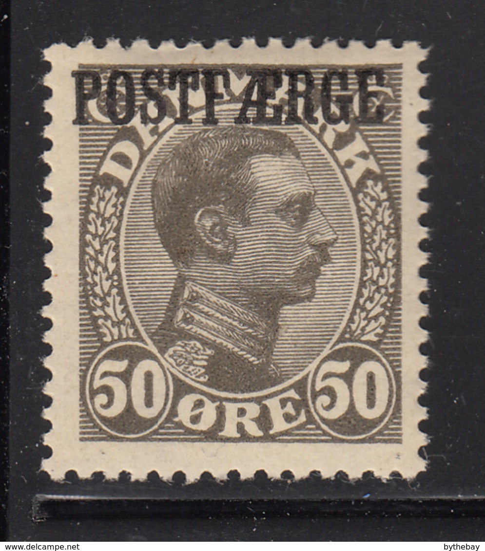 Denmark 1922 MH Sc #Q8a POSTFAERGE On 50o King Christian X  Olive Gray - Colis Postaux